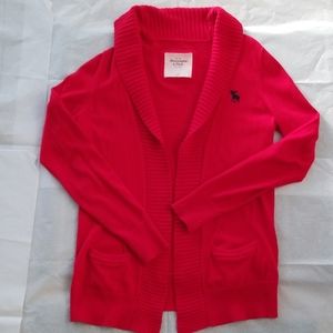 Abercrombie & Fitch Red Cardigan